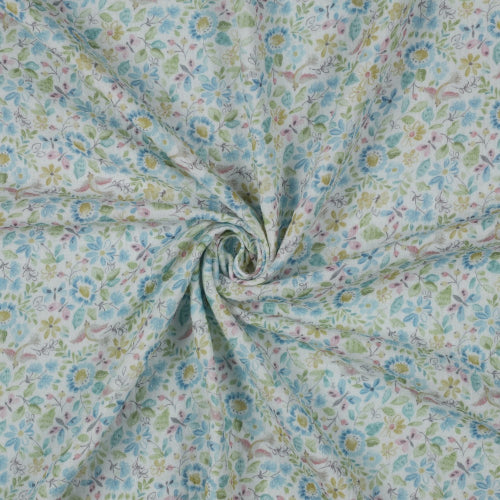 Musselin - Digital Blomster Mai