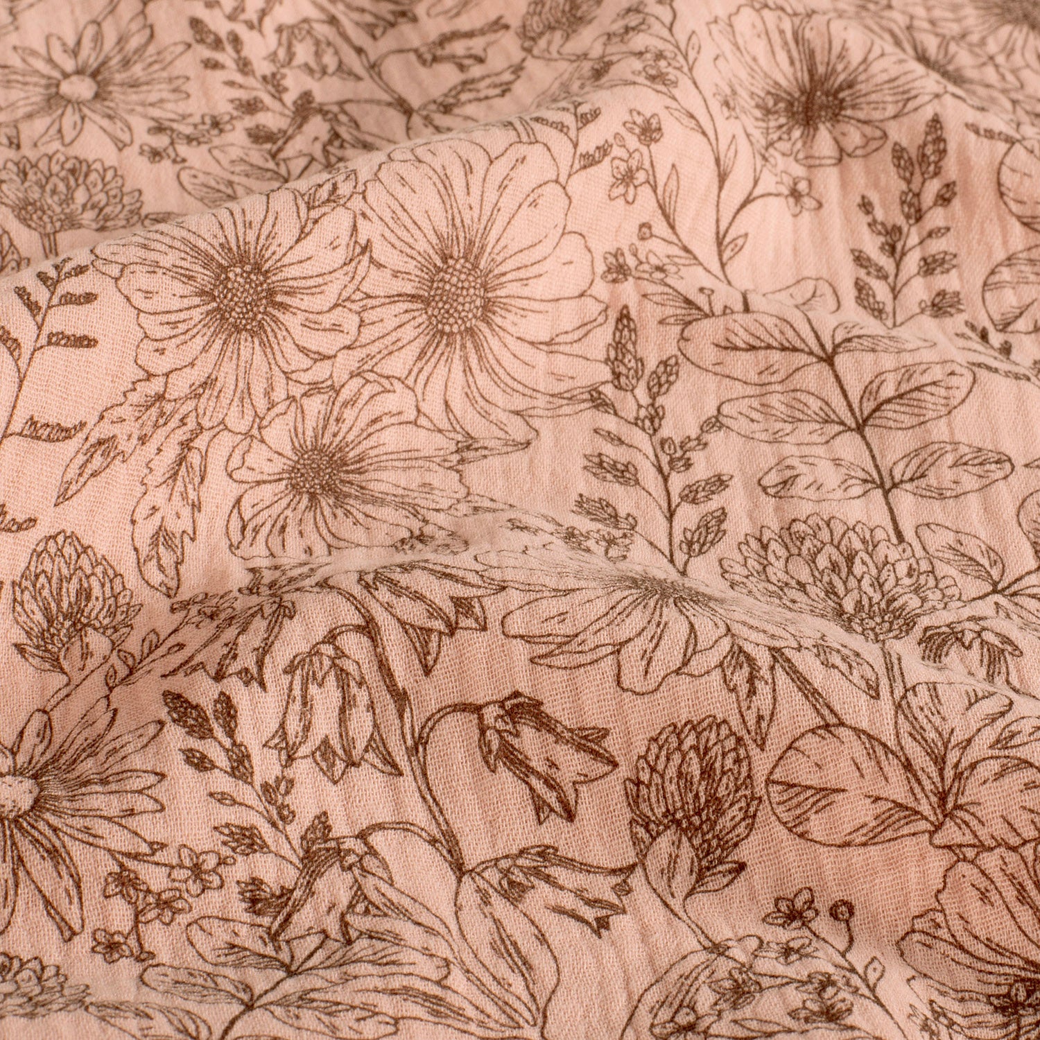 Musselin - blomster, Vintage