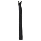 Usynlig 30cm Glidelås 4mm svart