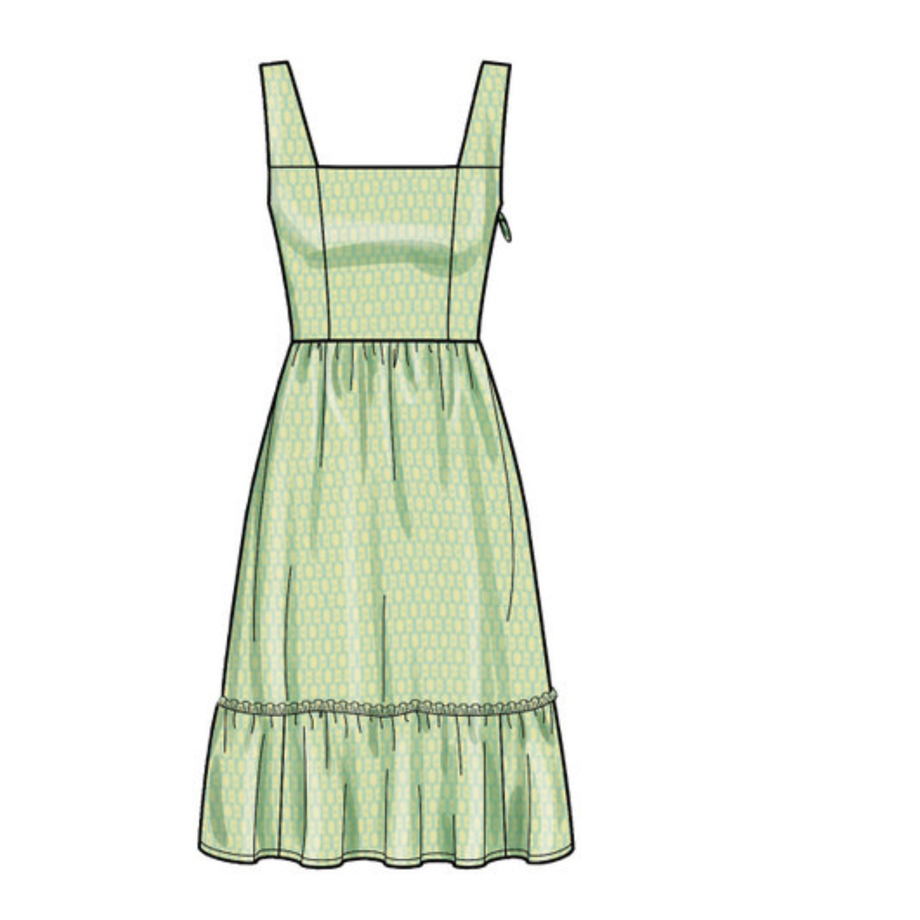 New Look - 6692  Dame kjole med forskjellige lengder str. 32-44