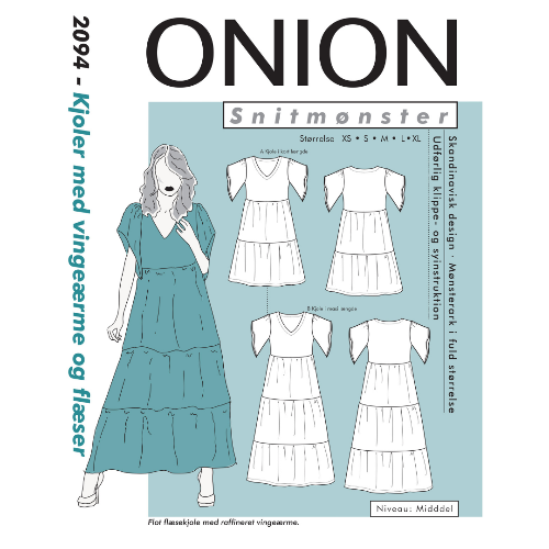 Onion 2094 - Kjole med vingermer og kapper
