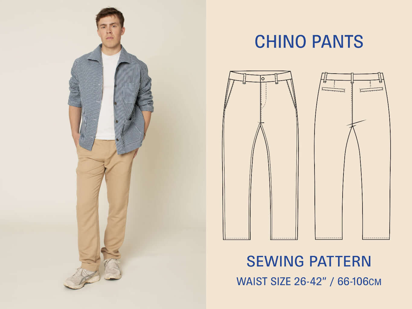 Wardrobe by Me - Chino Bukse, Herre Papir Mønster