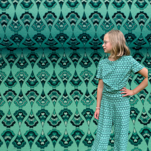 Pique-stoff - Malta Mint