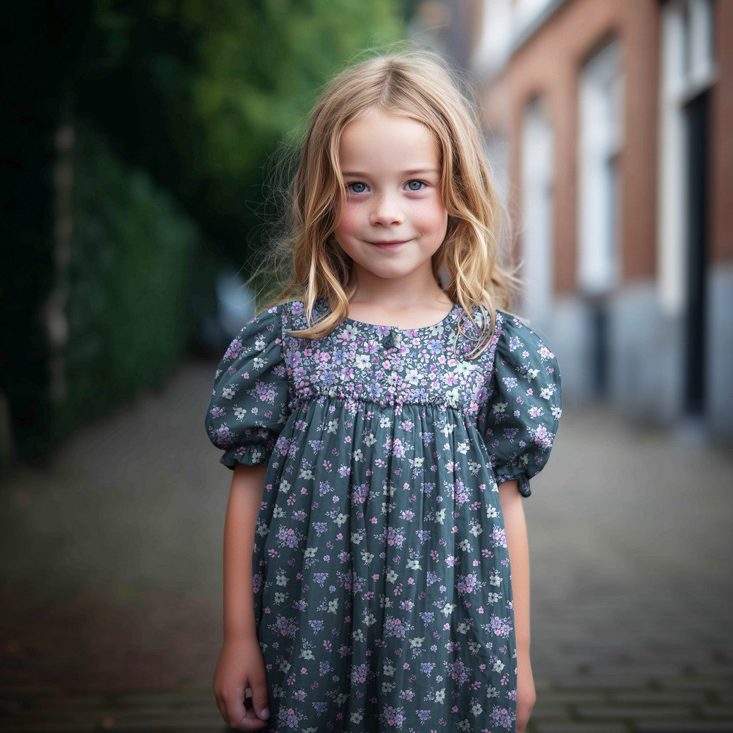 Poplin Bomull - Karma Blomster, pastell
