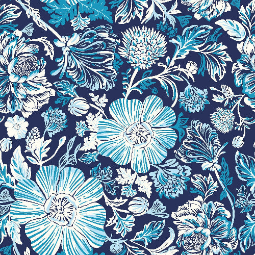 Poplin bomull - Julia blomster