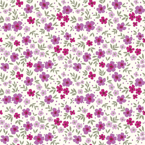 Poplin bomull - Maria blomster