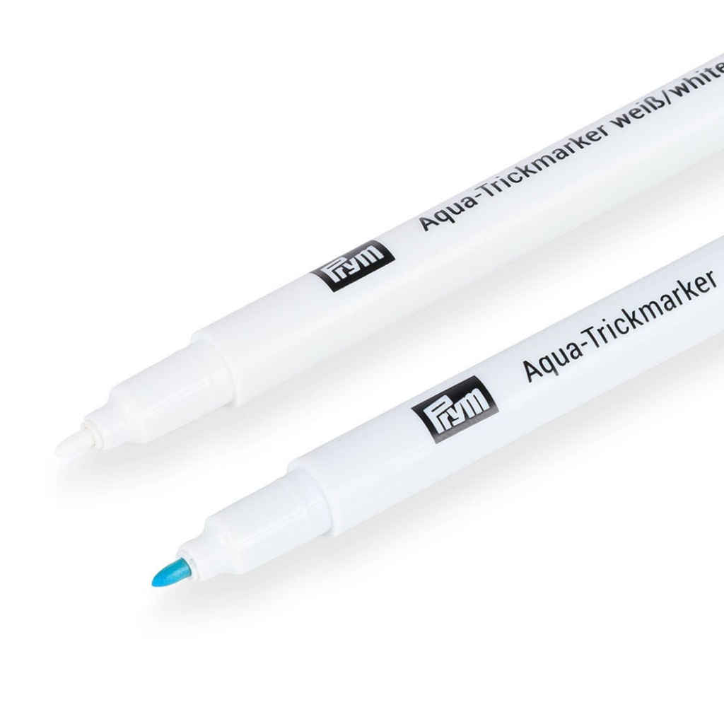 Prym Aqua Marker vannløselig – turkis/hvit – 2stk