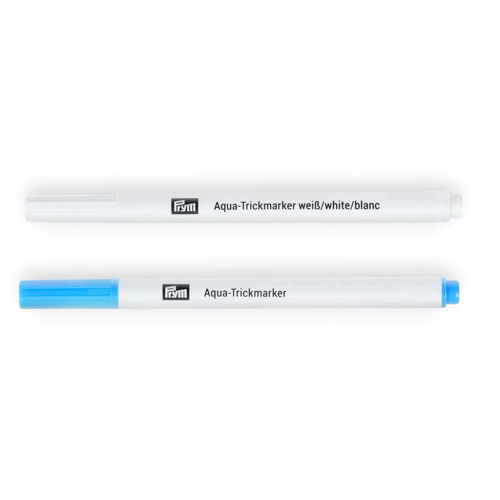 Prym Aqua Marker vannløselig – turkis/hvit – 2stk