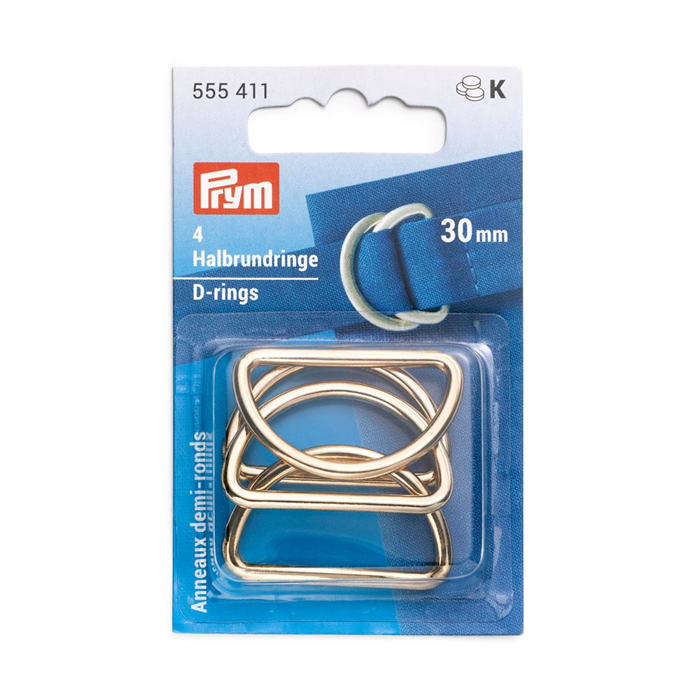 Prym D-ring 30mm 4stk – New gold