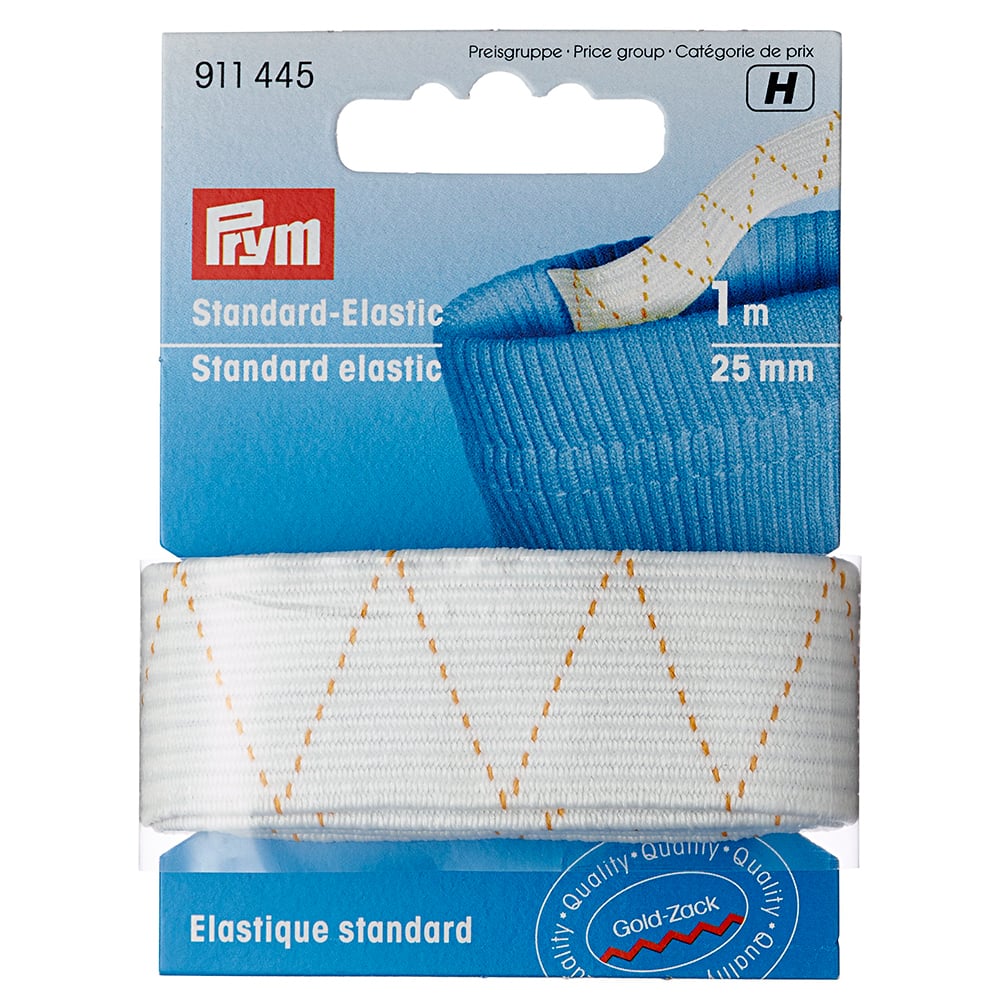 Prym Elastisk strikk 25mm x 1m – hvit
