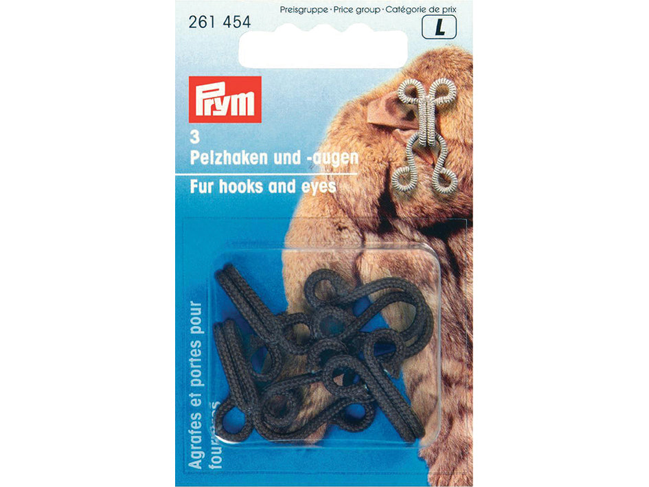 Prym Hekter til Pels – Brun 3 par
