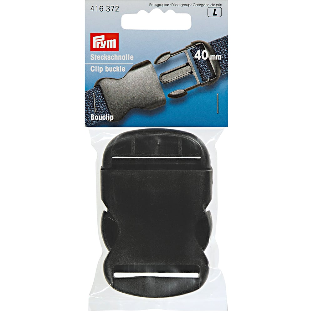 Prym Klikkspenne plast 1stk – 40mm – Sort