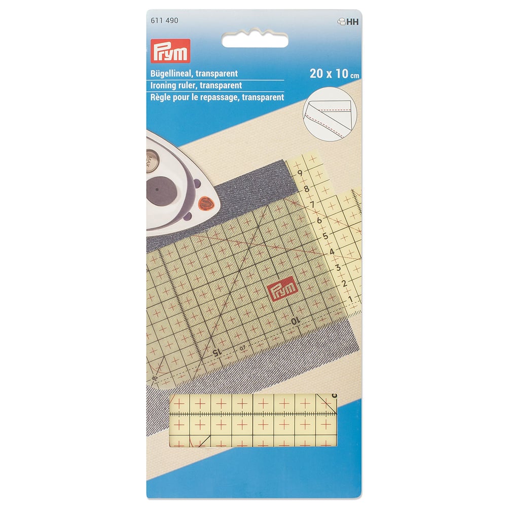 Prym Strykelinjal Transparent – 20x10cm
