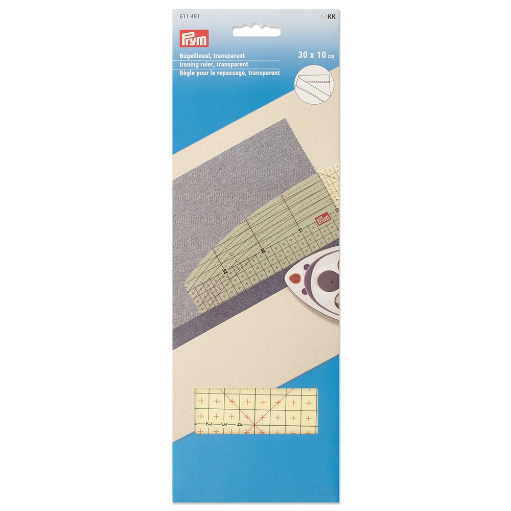 Prym Strykelinjal Transparent – 30x10cm