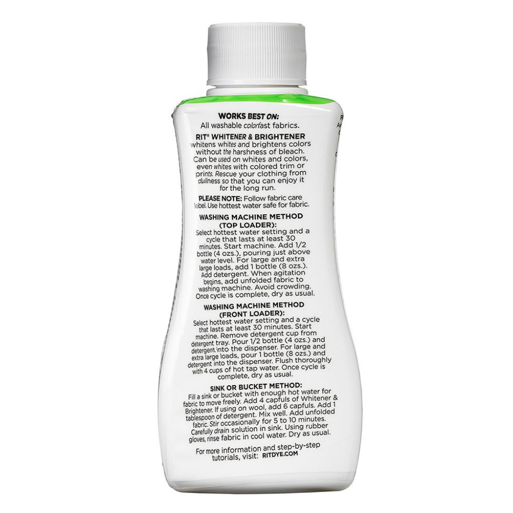 Rit Liquid Tekstilfarge 236ml – Whitener & Brightener
