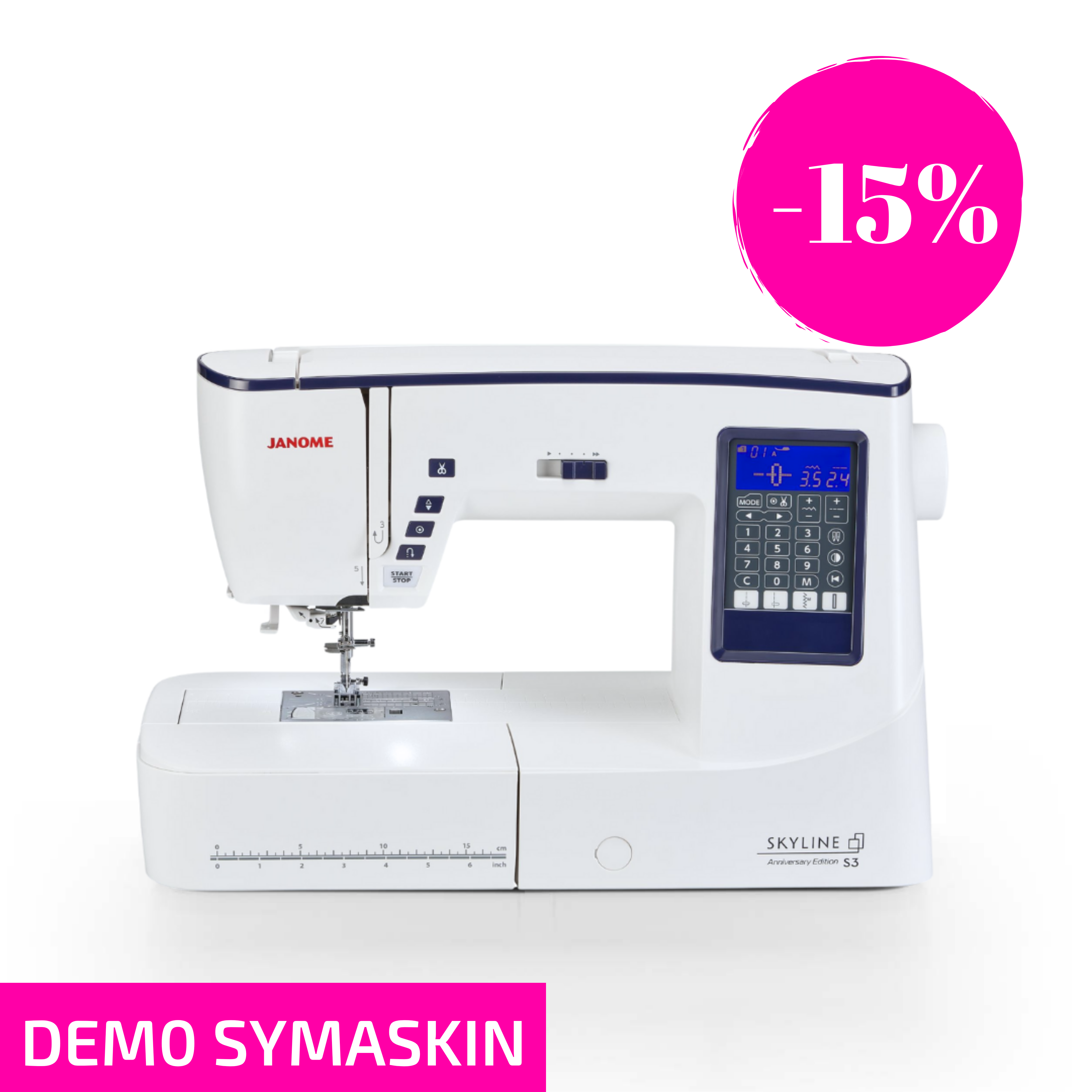 TILBUD Utstillingsmodell - Janome Skyline S3 - Anniversary Edition