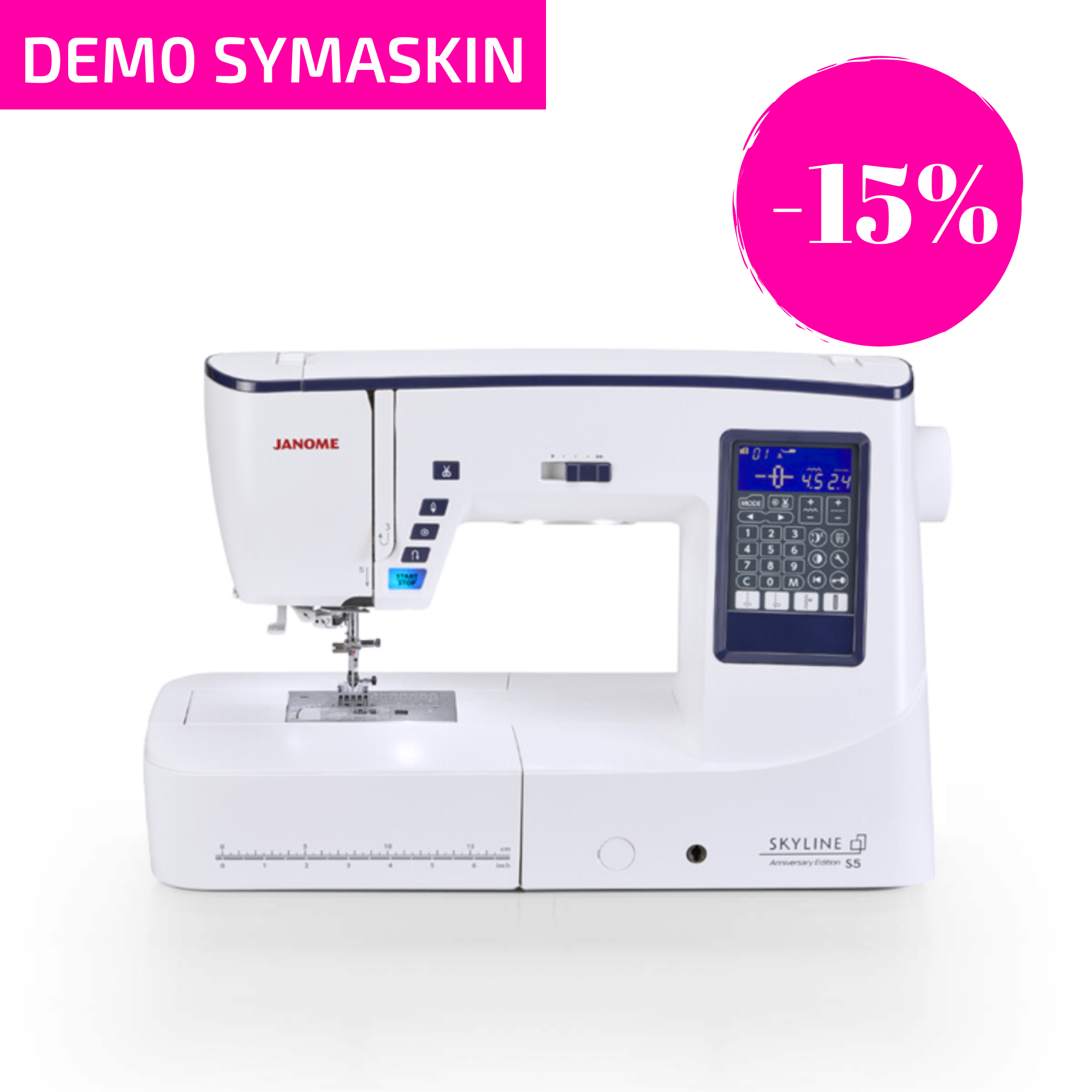TILBUD Utstillingsmodell   - Janome Skyline S5 - Anniversary Edition