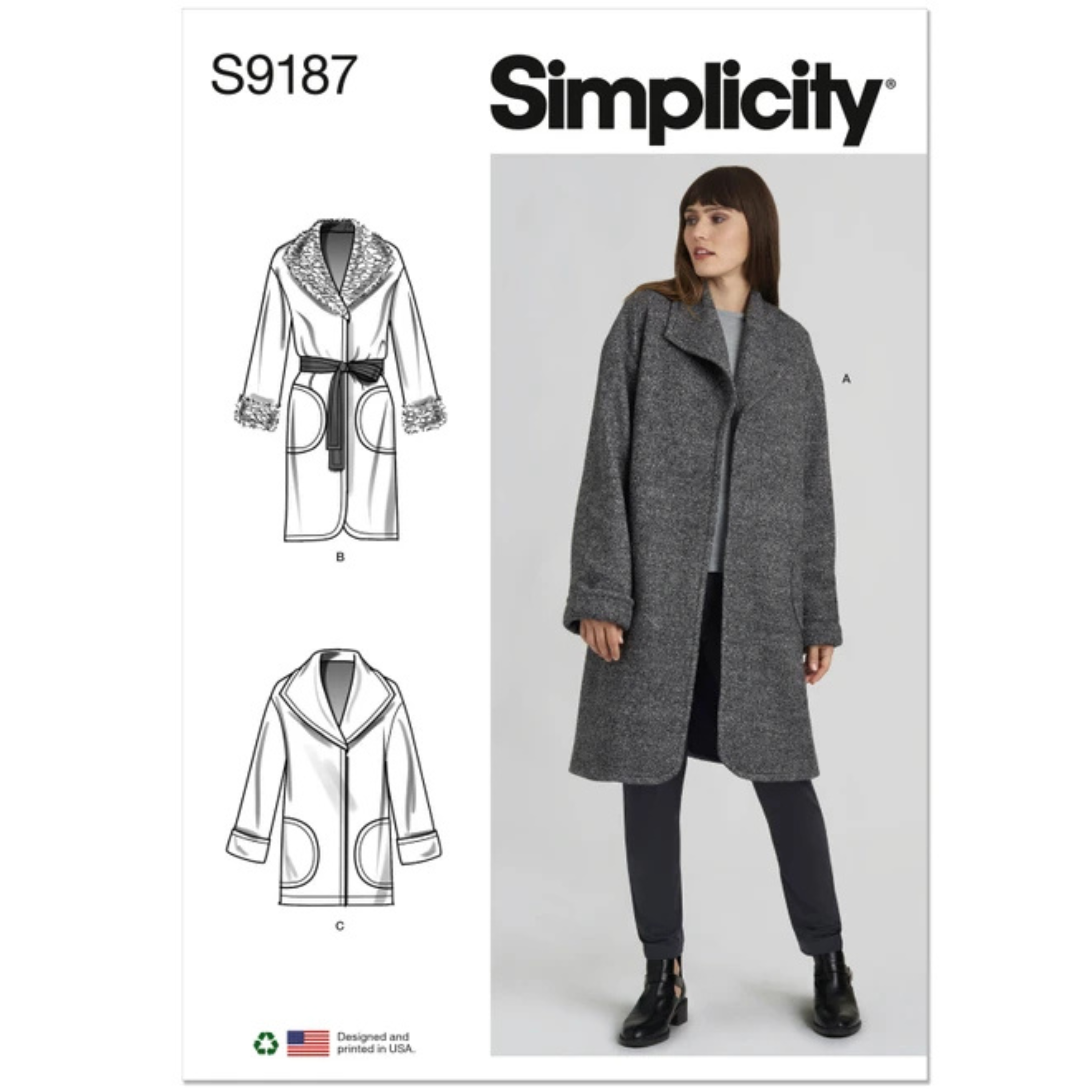 SIMPLICITY - 9187 Dame Jakke str.XXS-XXL
