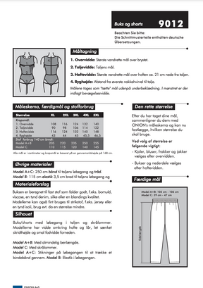 Onion 9012 - Bukse og shorts, Plus-størrelser
