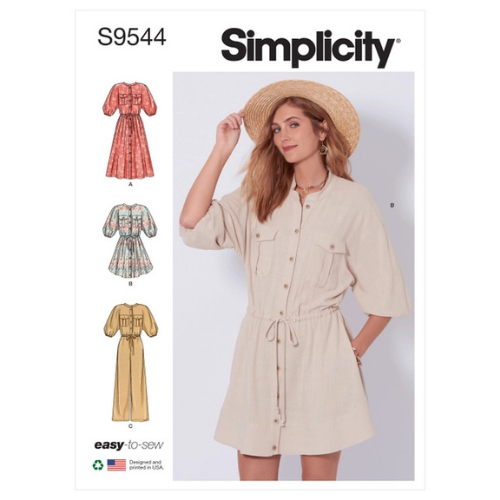 SIMPLICITY - S9544 Kjoler og Jumpsuit med knapper