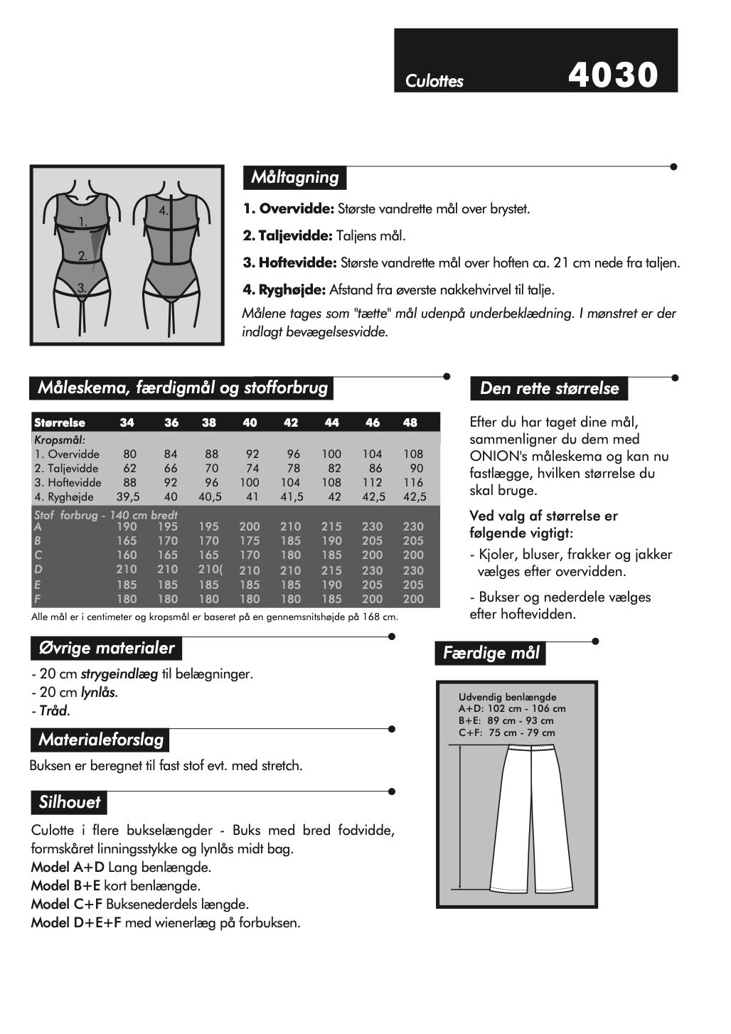 Onion 4030 - Culottes