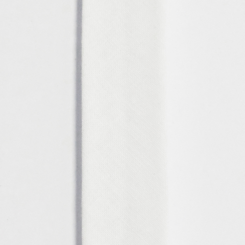 Skråbånd Bomull - Hvit 3meter x 20mm