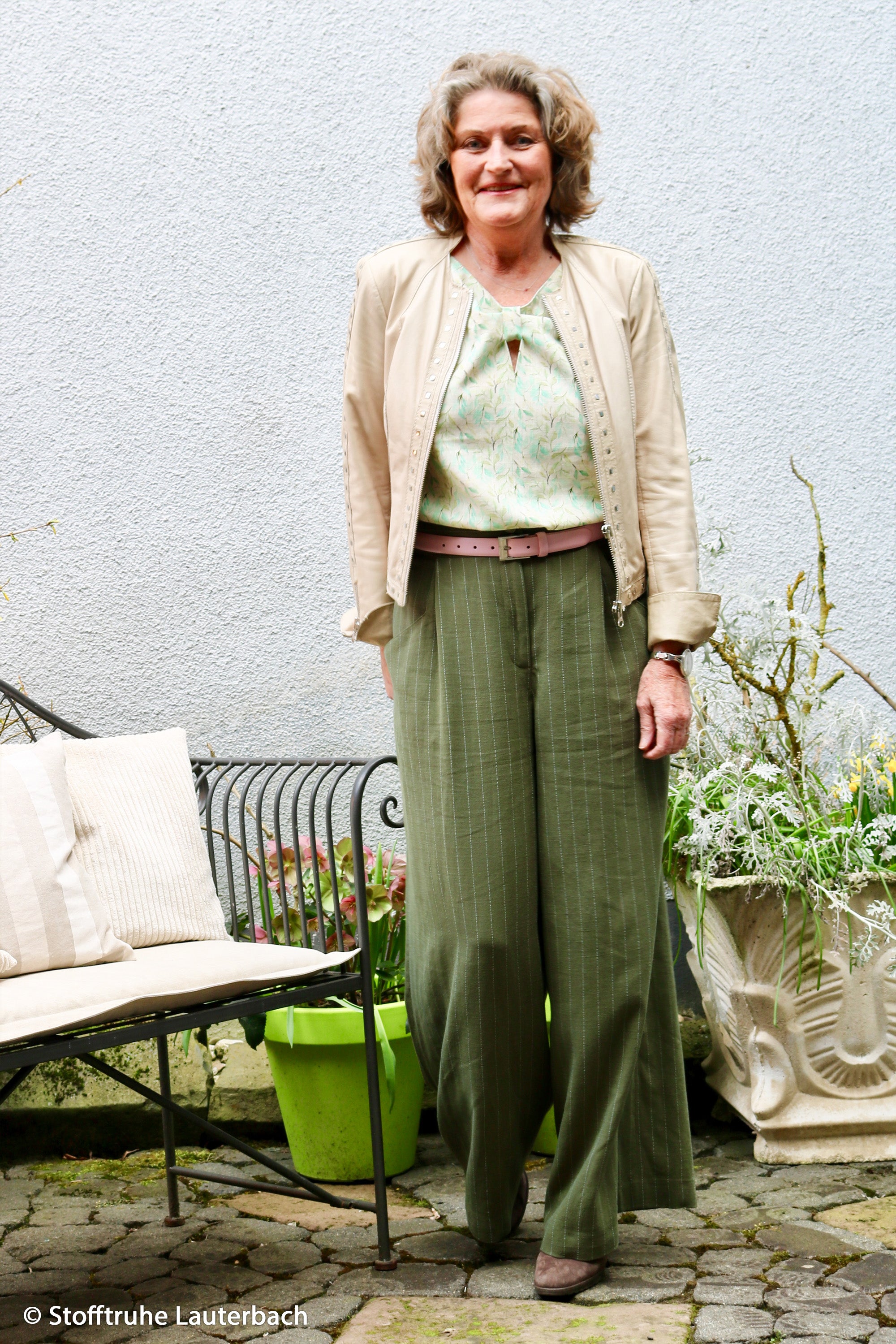 Linen Viskose - Landshut Mørk grønn