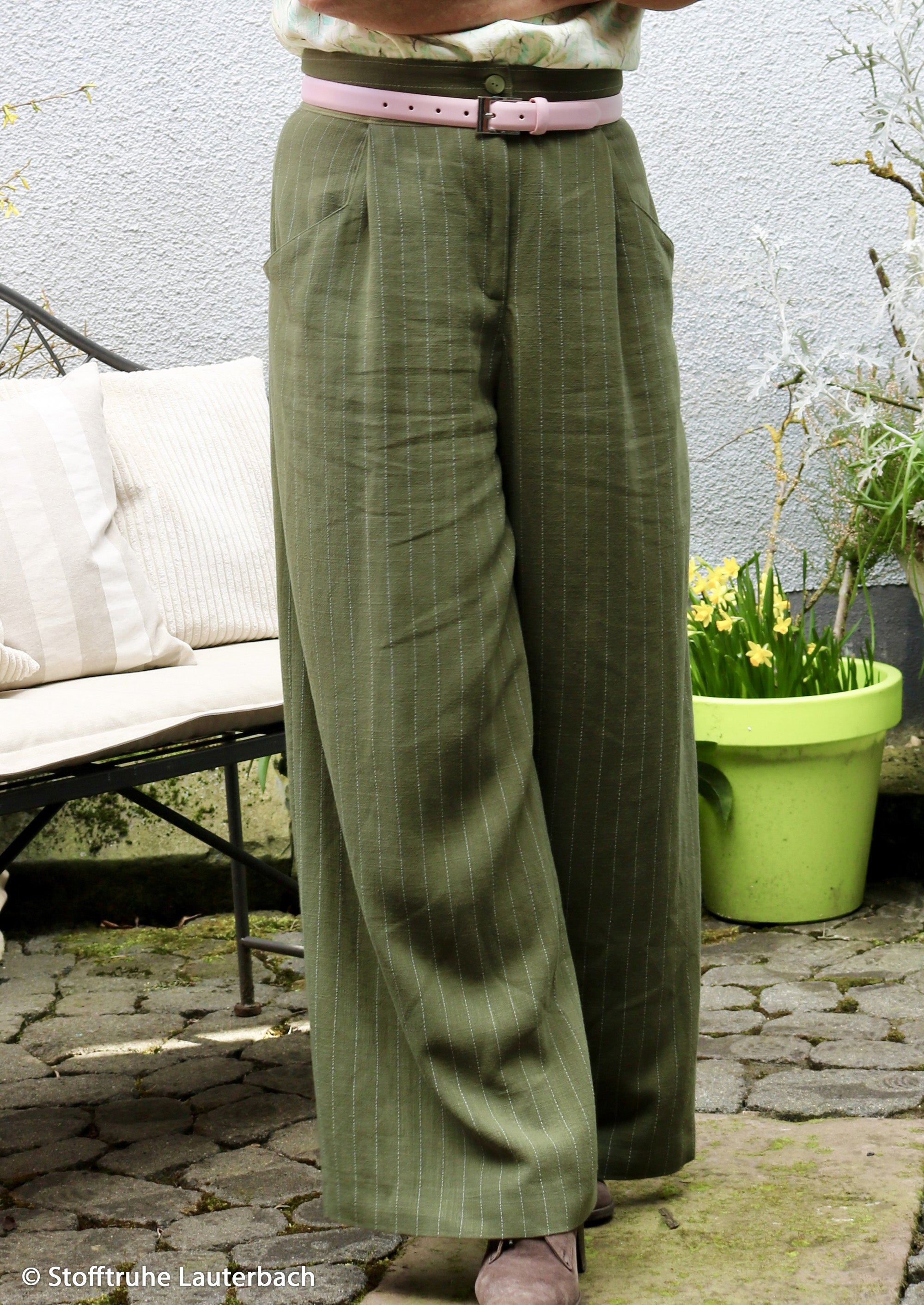 Linen Viskose - Landshut Mørk grønn