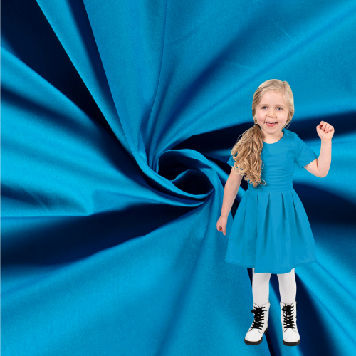 Fast Bomullspoplin,  Turkis