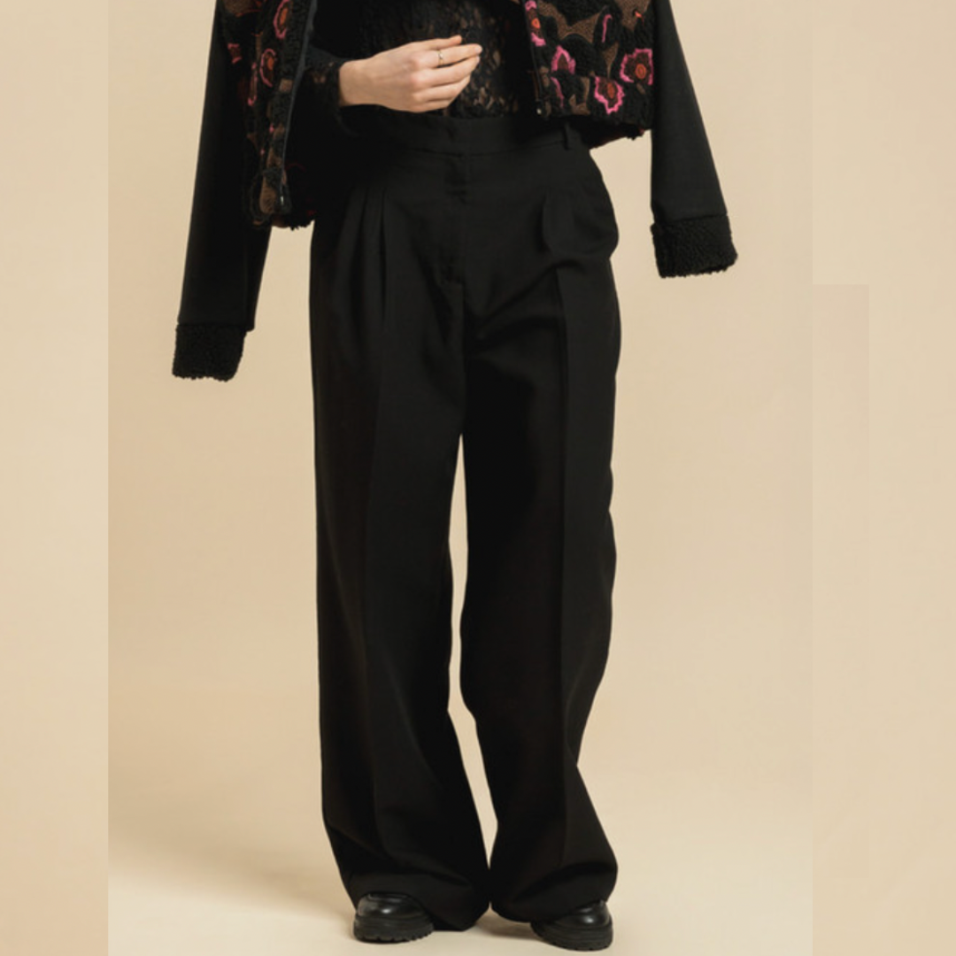 Twill stoff med litt stretch - Allegra svart