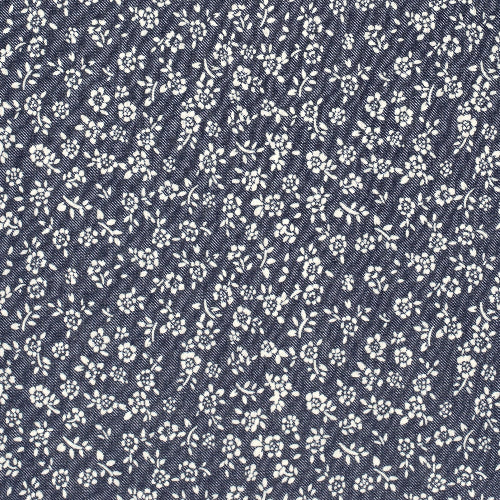 Tynn Denim Jeans med små blomster