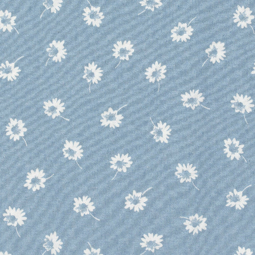 Tynn Denim Jeans med små blomster lys blå