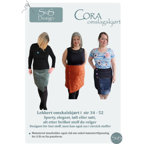 SiaS Design - Cora omslagskjørt papirmønster