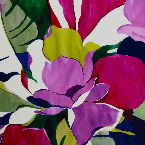 Vevd Viskose Stor Blomster