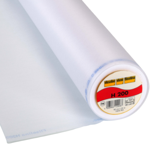 Vlieseline - H200 Hvit, Med lim