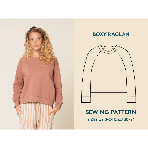 WBM Dame Boxy Raglan papirmønster