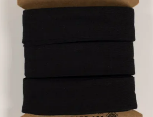 Jersey skråbånd svart 20mm 3meter