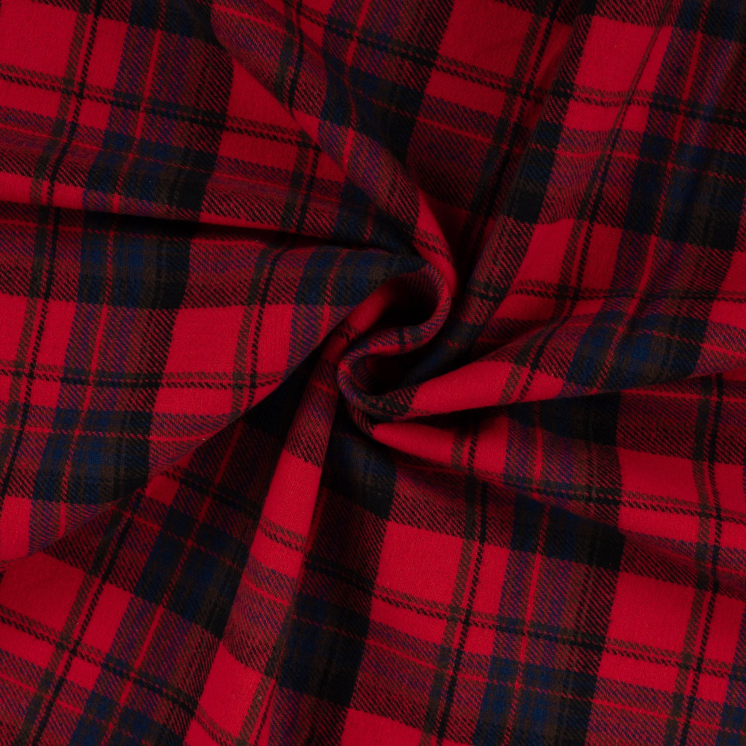 Yarn Dyed Flanell- Ruter, Rød