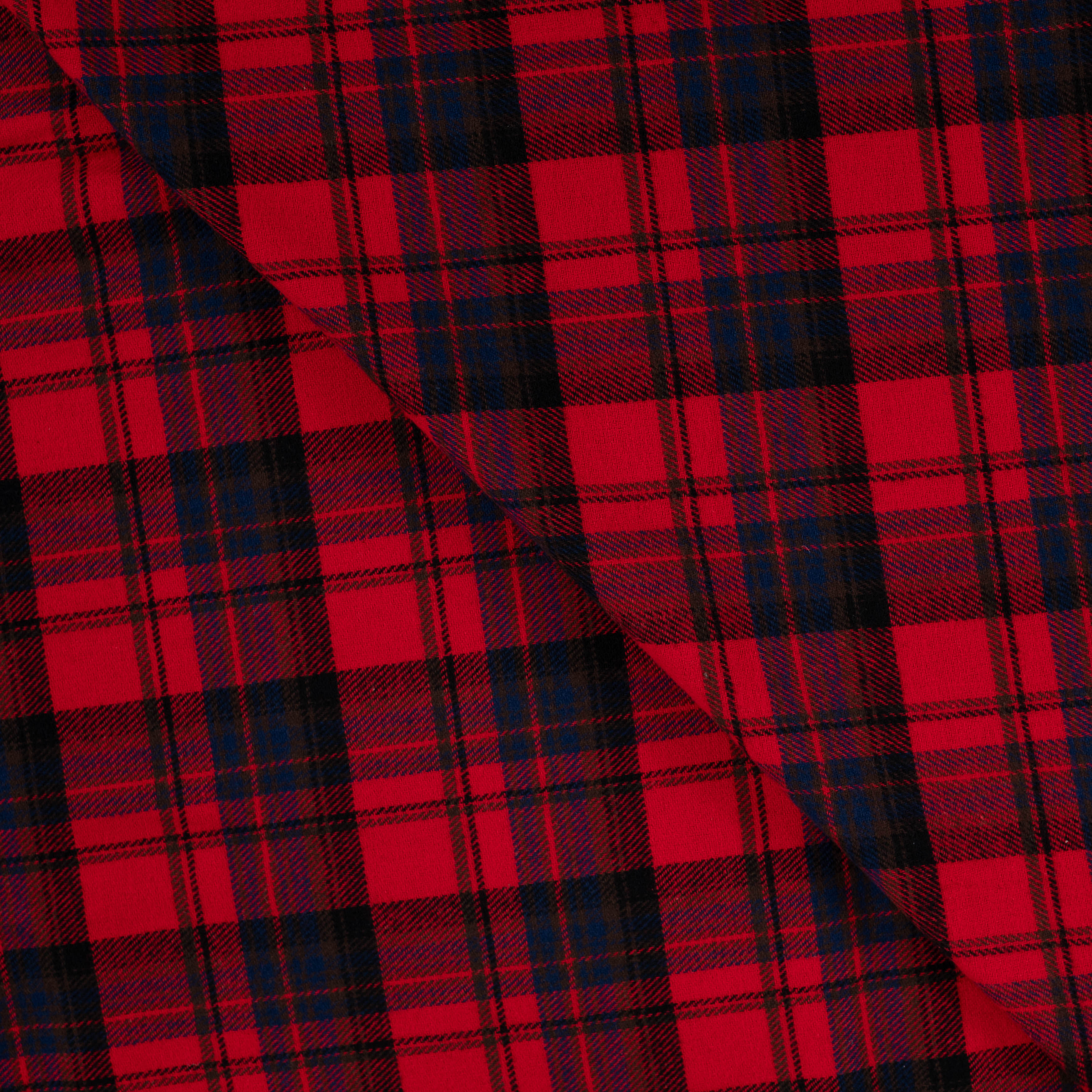 Yarn Dyed Flanell- Ruter, Rød