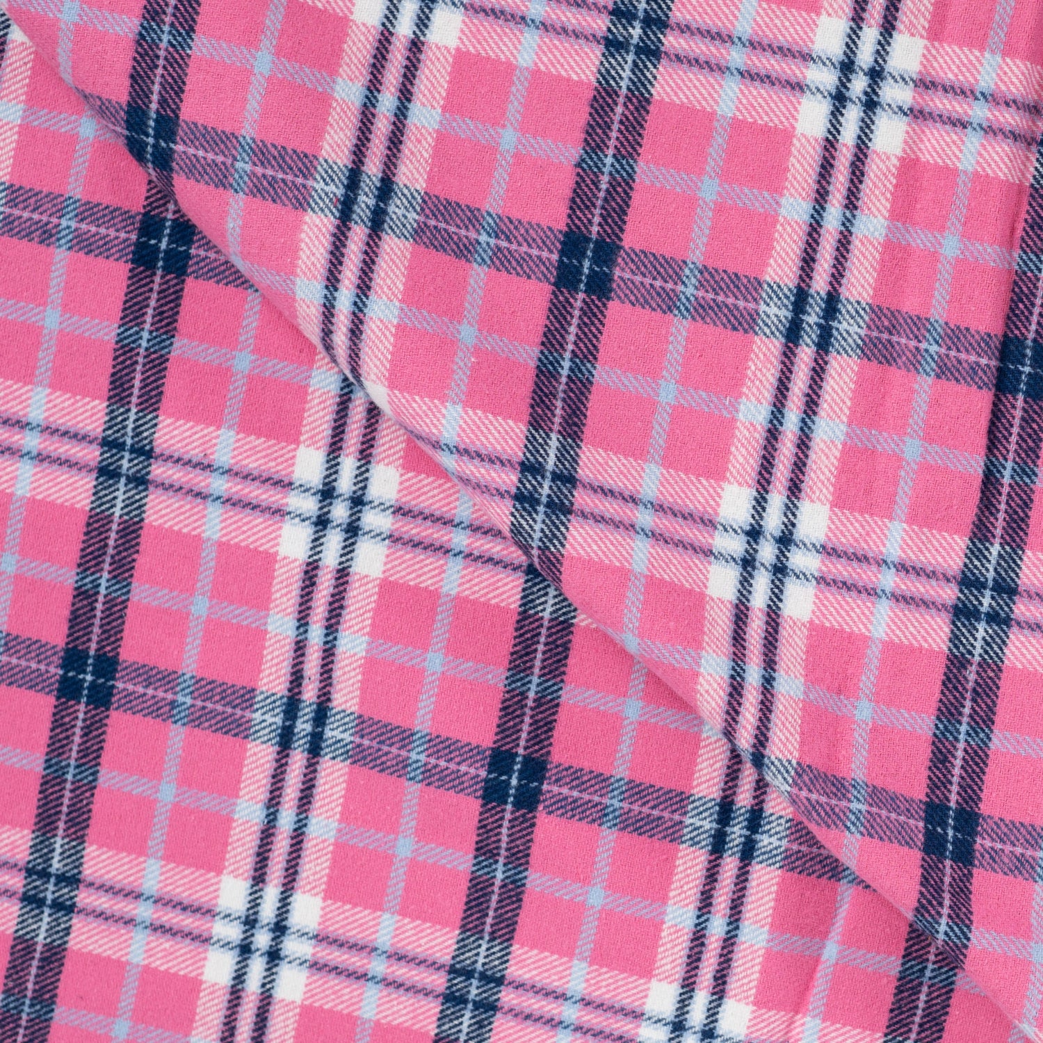 Yarn Dyed Flanell- Ruter, Soft Rosa