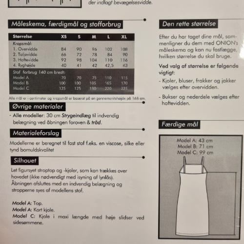 Onion 2093 - Stroptop og kjoler
