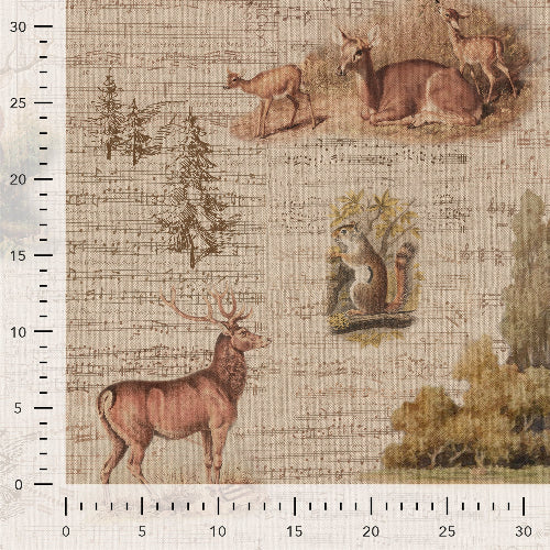 Kanvas Linen look - Hjort og Musikk