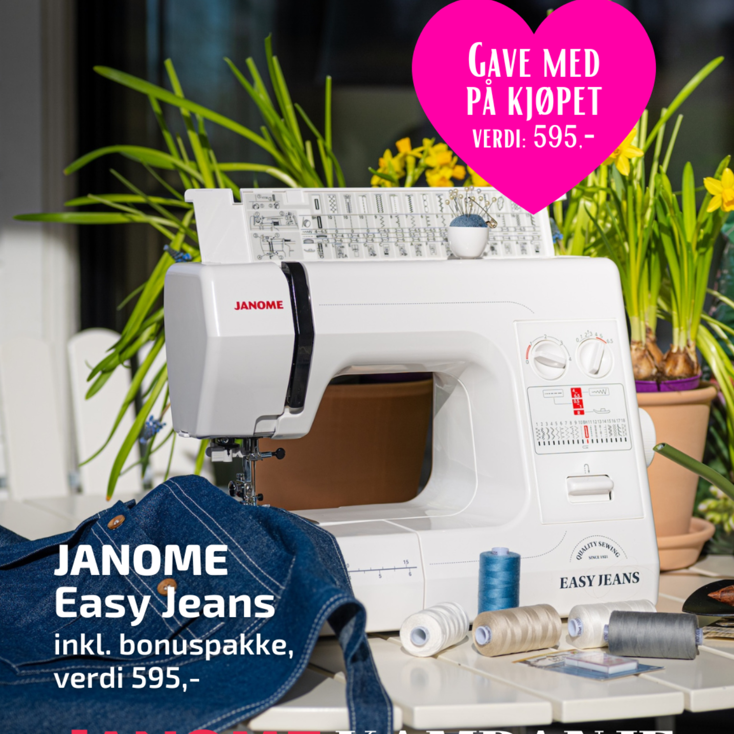 Kampanje - Janome Easy Jeans 1800 - mekanisk symaskin