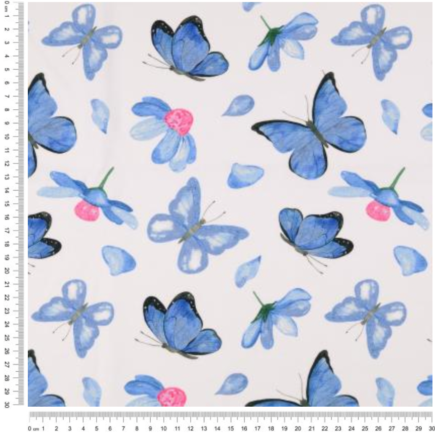Jersey - Blå sommerfugler