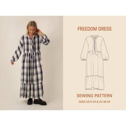 Wardrobe by Me - Freedom dress Kjole, Dame Papir Mønster