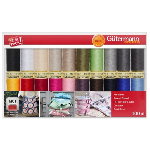 Gutermann Tråd Pakke med 20 sneller