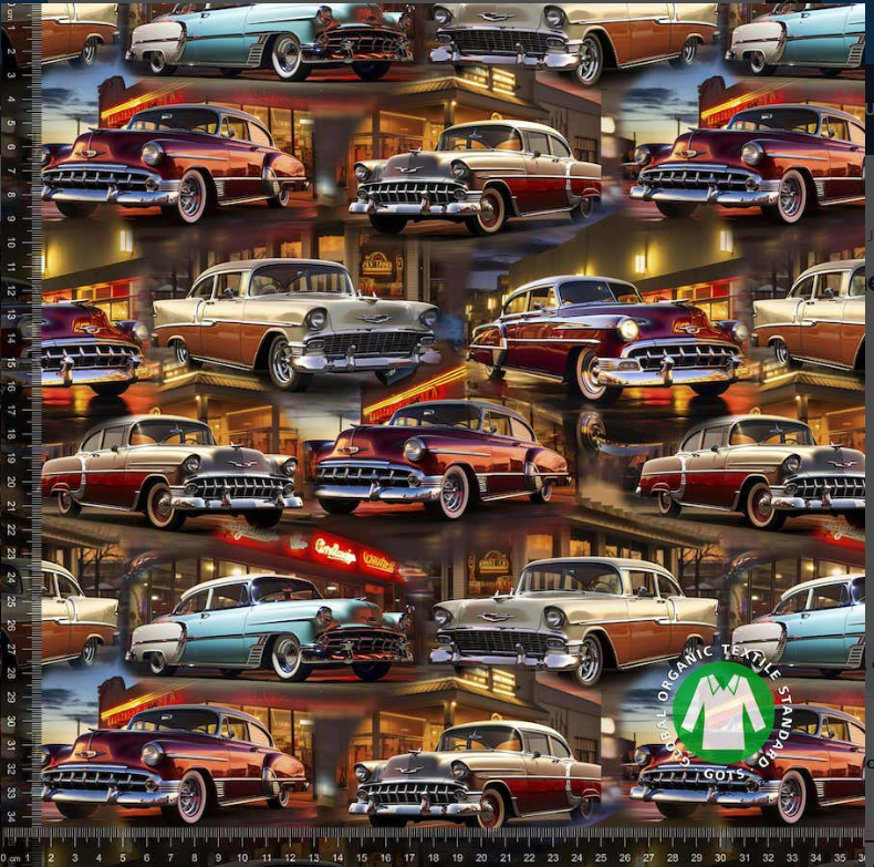 Jersey - Vintage Amerikaner biler multi