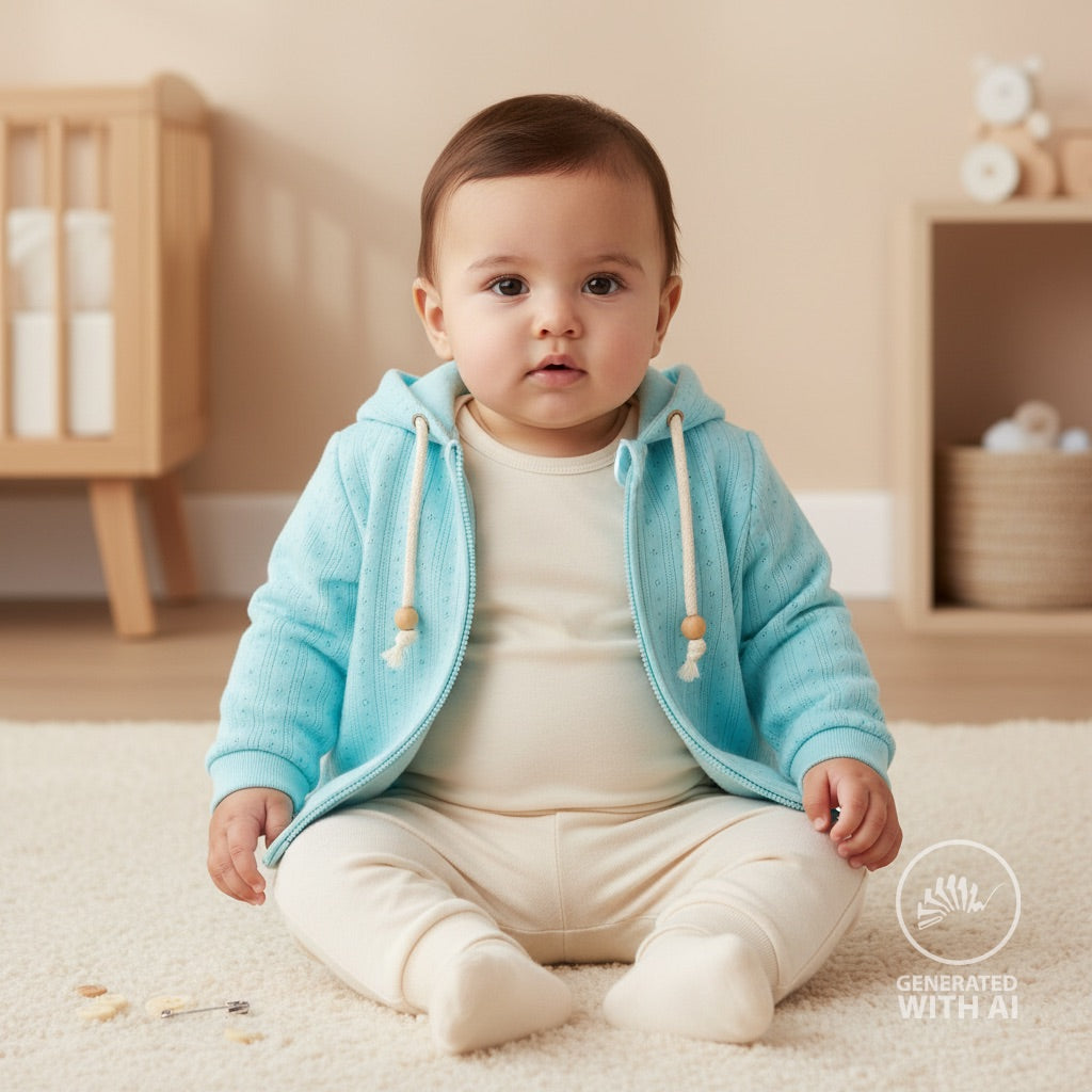 Pointelle Jersey - Aqua