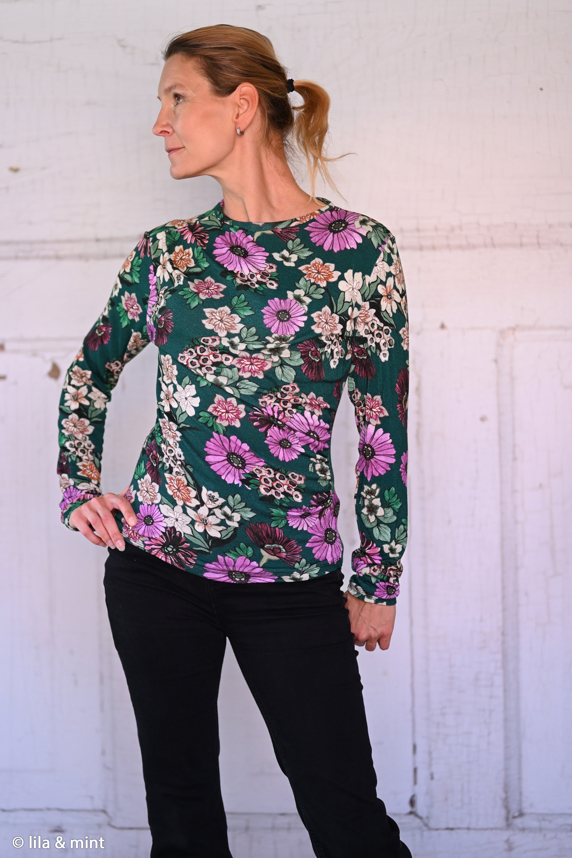 Viskose Jersey - Casablanca blomster