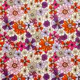 Jersey - Retro Blomster Bohemian, Multi